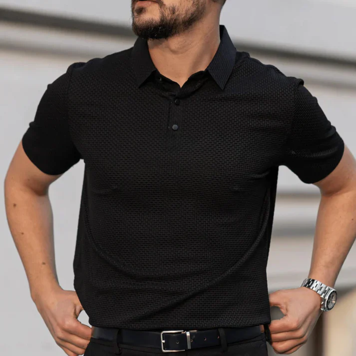 T-Shirt Polo in Bambù Traspirante