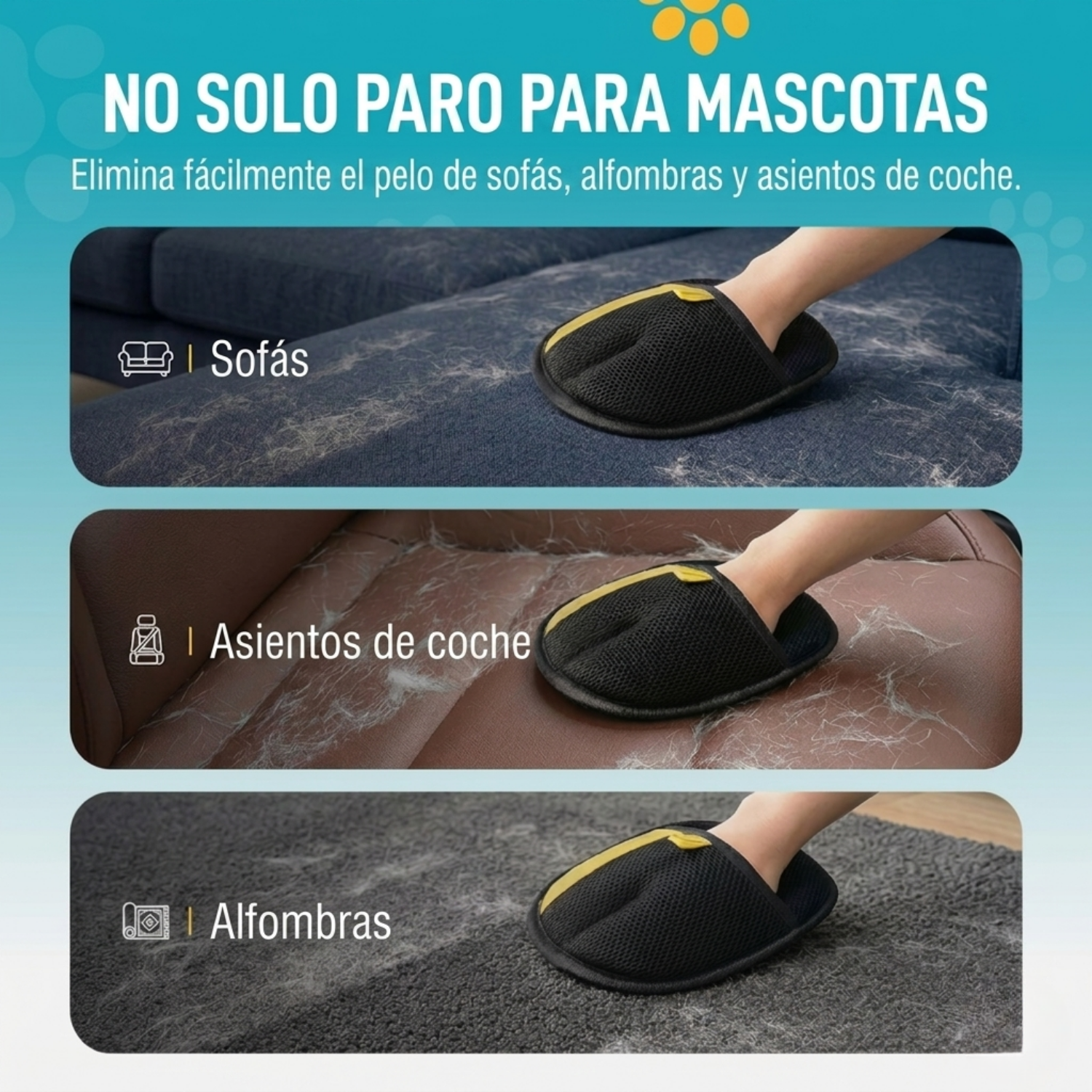 Guante Quitapelos para Perros y Gatos