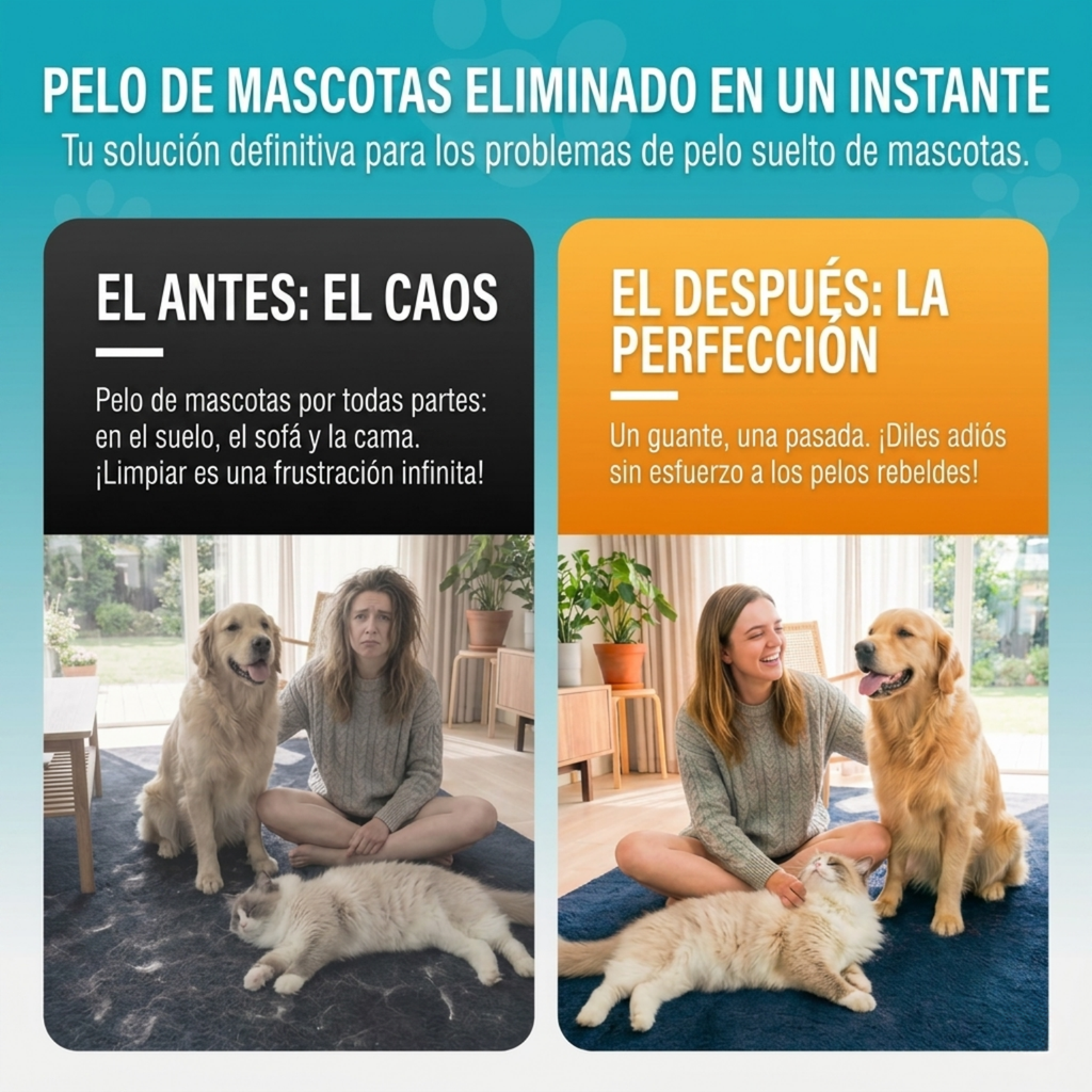 Guante Quitapelos para Perros y Gatos